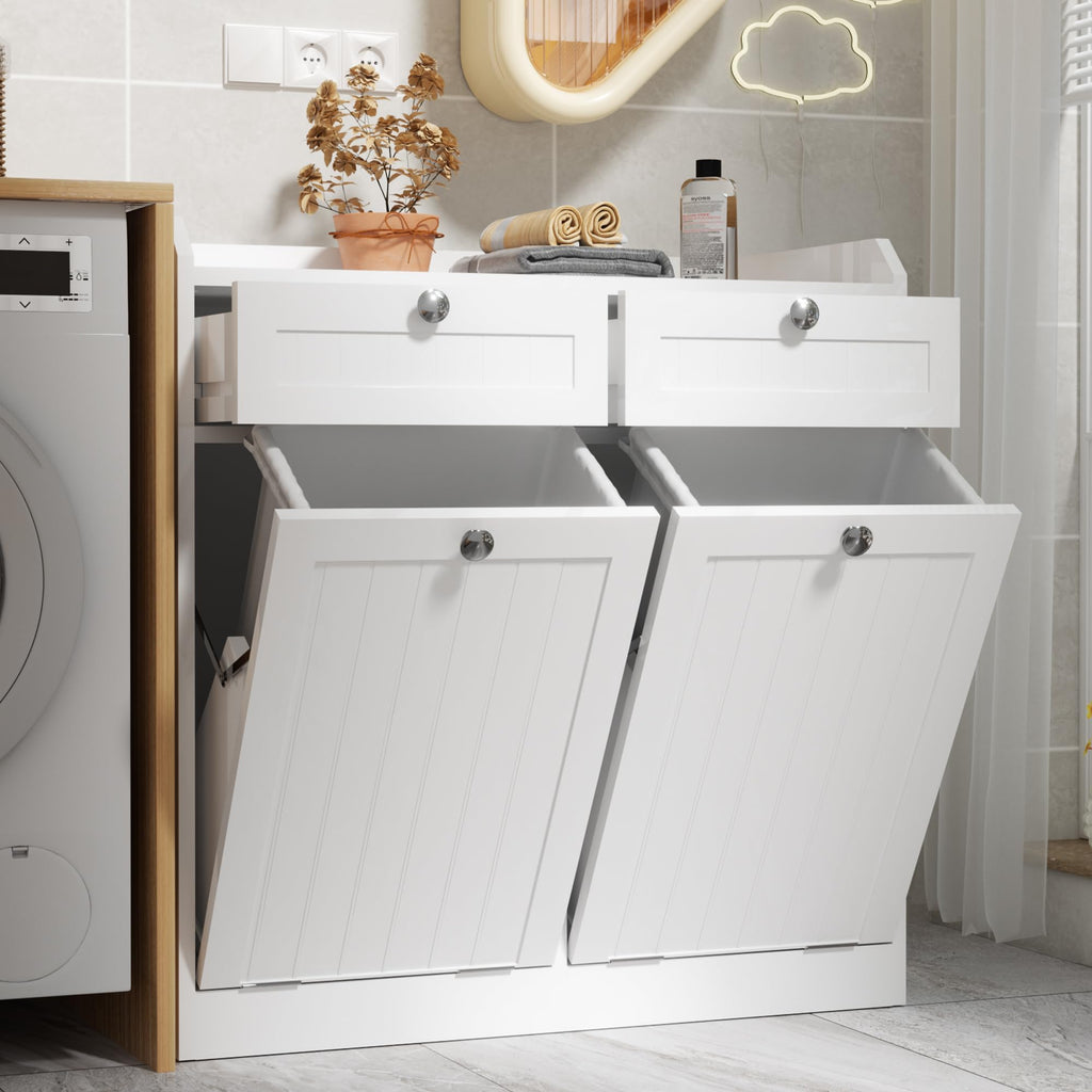 8 Gallon Double Tilt Out Trash Can Cabinet L828