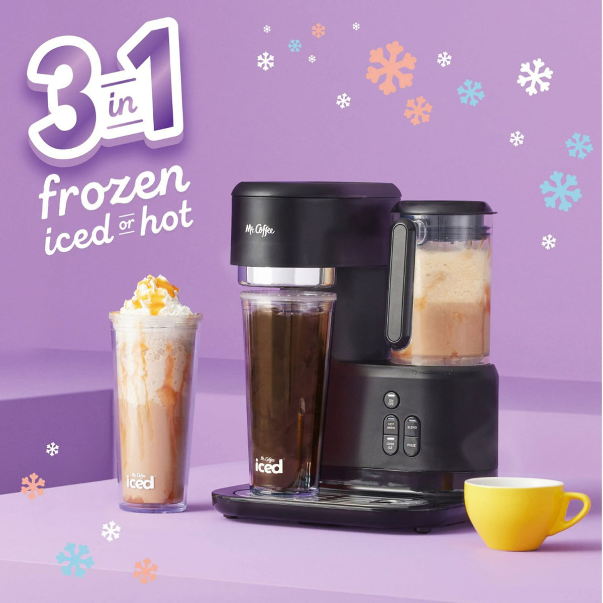 3-in-1 Single-Serve Iced and Hot Coffee/Tea Maker with Blender, Black Z5465