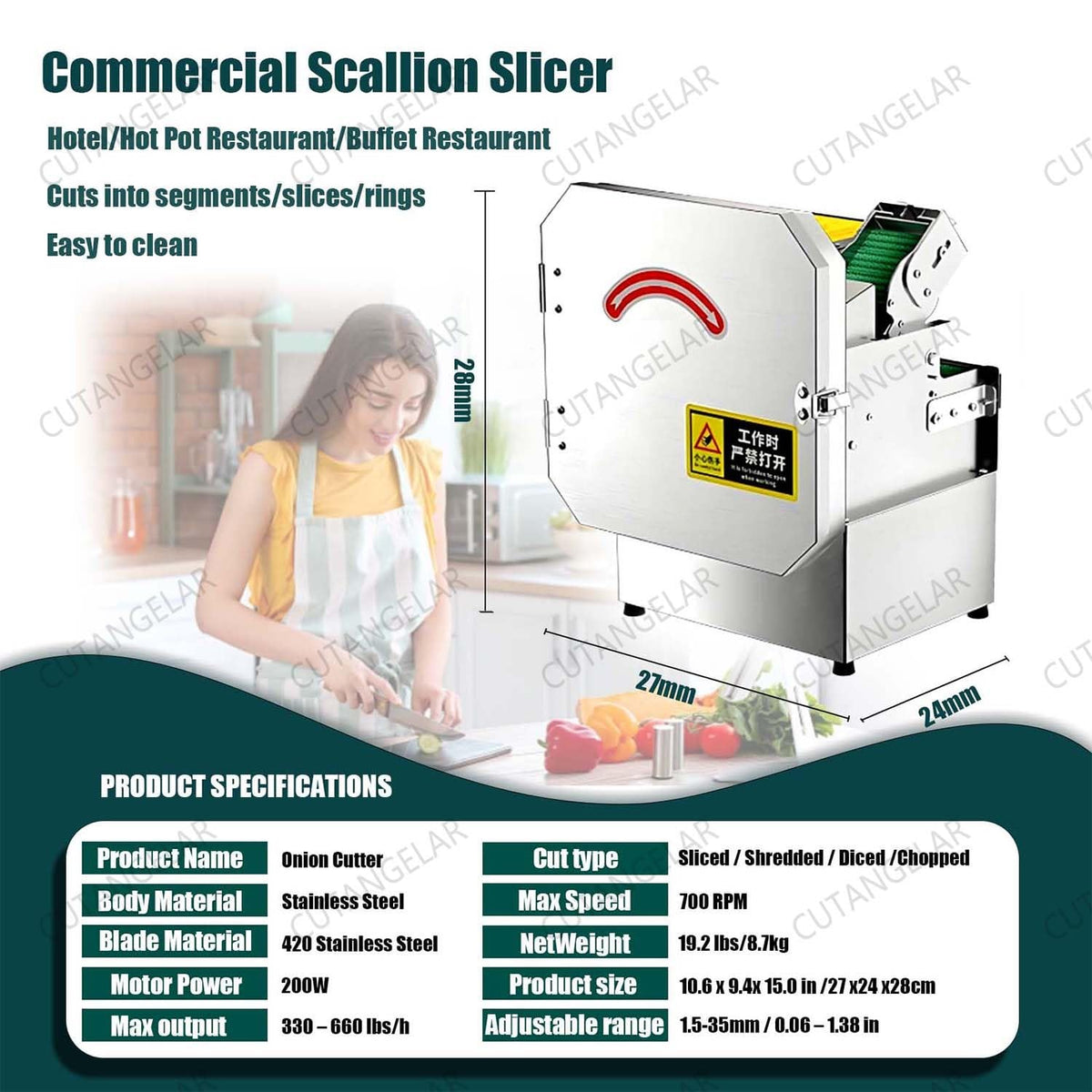 Compact Electric Vegetable Cutter T44999