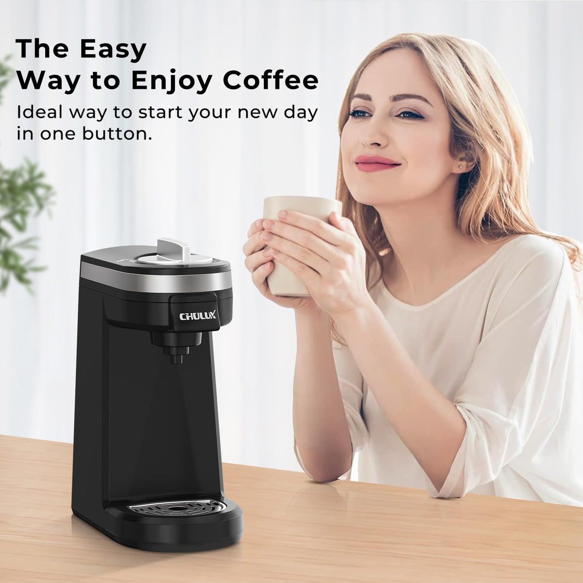 Black Mini Single Serve Coffee Maker I988