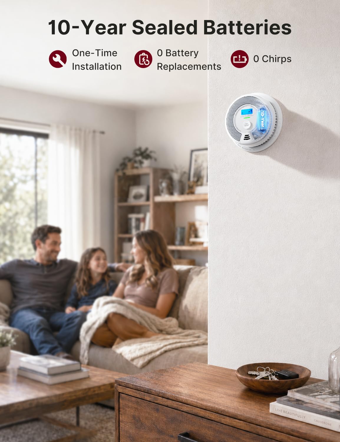 Interconnected Smoke and CO Detector 3-Pack G363