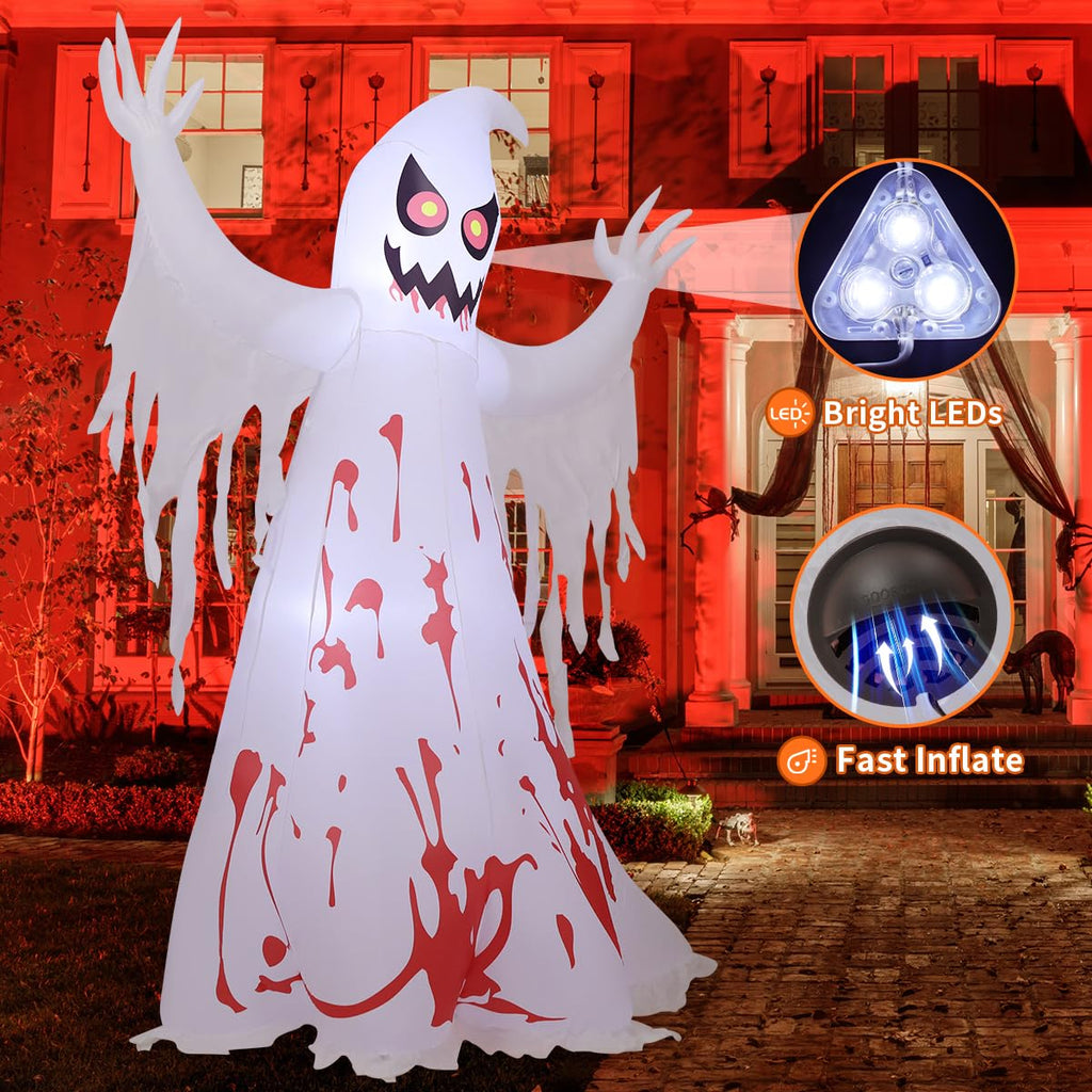 8.2 FT Inflatable Ghost with LED Lights H705