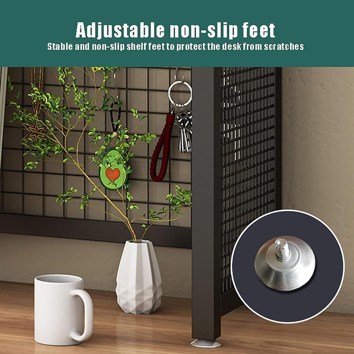 3-Tier Adjustable White Wooden Desktop Bookshelf T170243