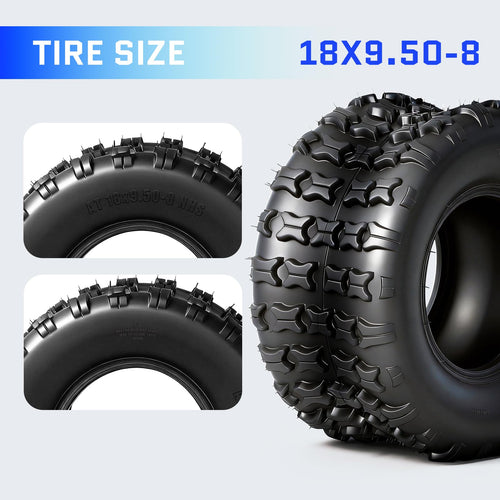 18x9.5-8 All-Terrain ATV/UTV Tires Set of 2 F92350