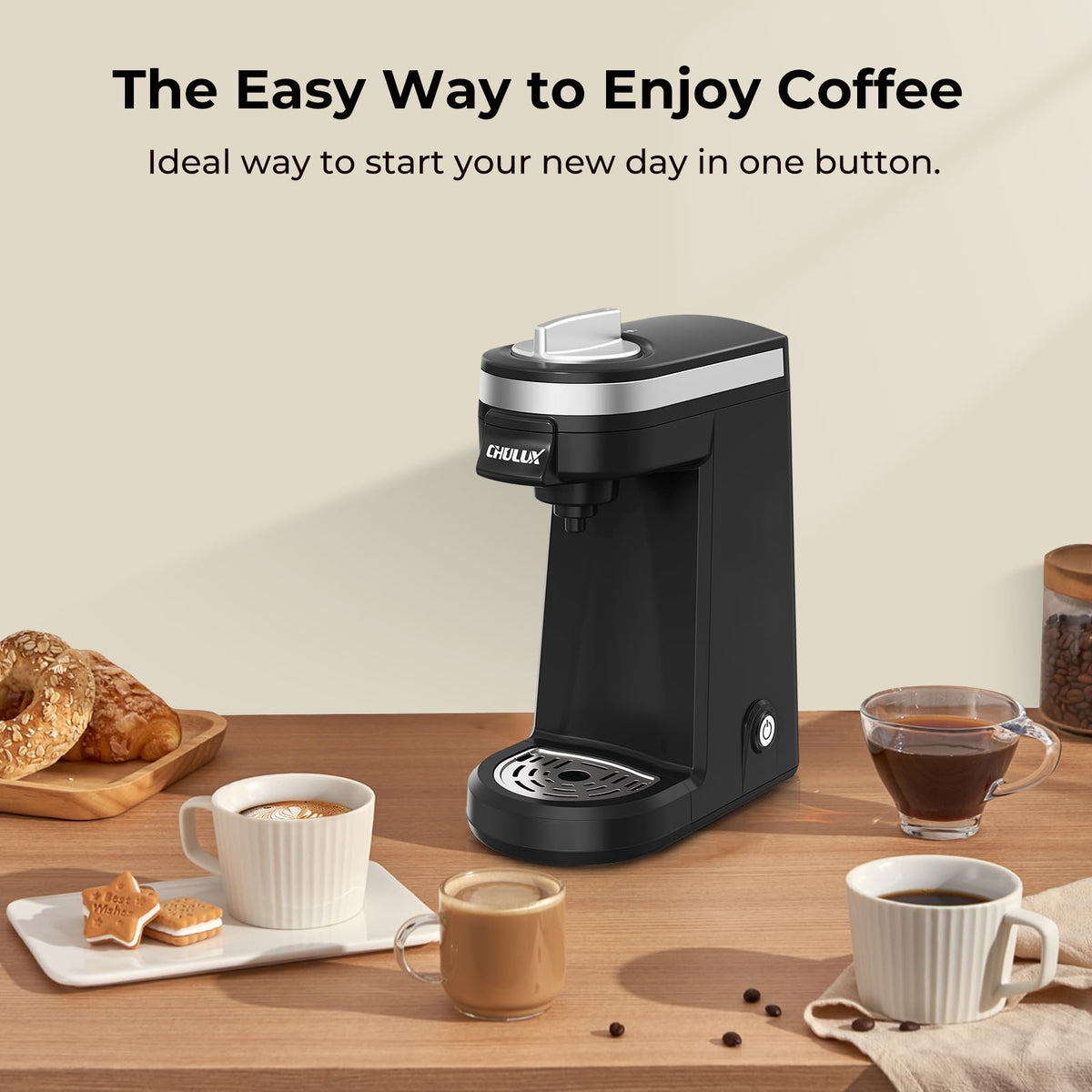 Black Mini Single Serve Coffee Maker I988