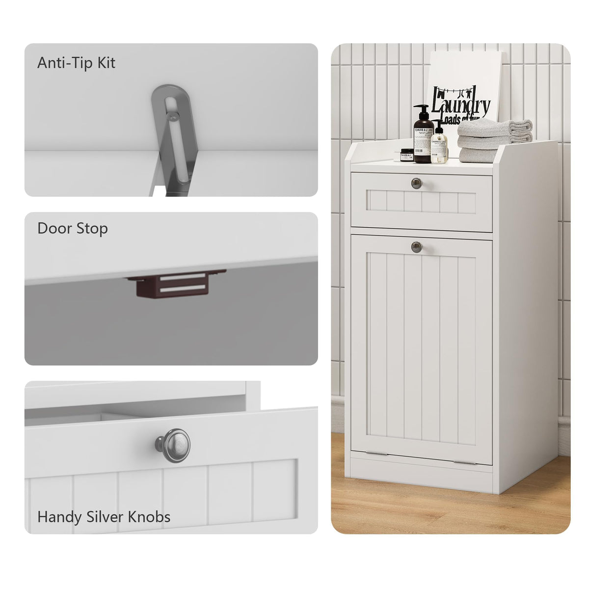 8 Gallon Double Tilt Out Trash Can Cabinet L828
