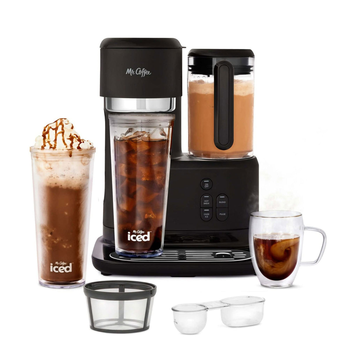 3-in-1 Single-Serve Iced and Hot Coffee/Tea Maker with Blender, Black Z5465