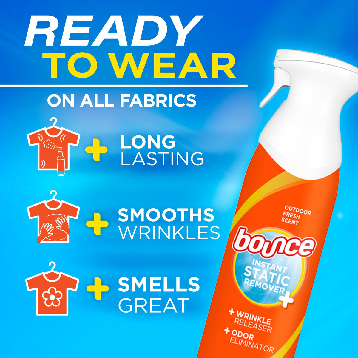 3 in 1 Wrinkle Releaser Clothing Spray 9.7 ounces Pack of 2 S60897