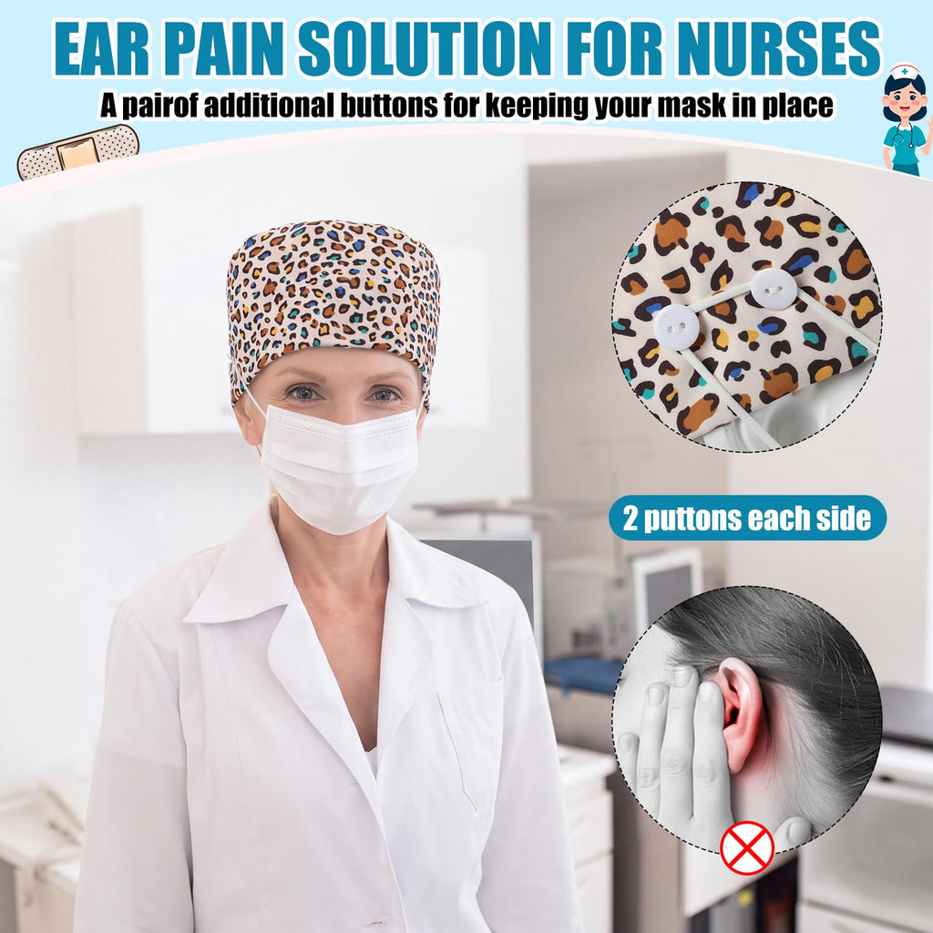 4 Pcs Nurse Scrub Caps B589
