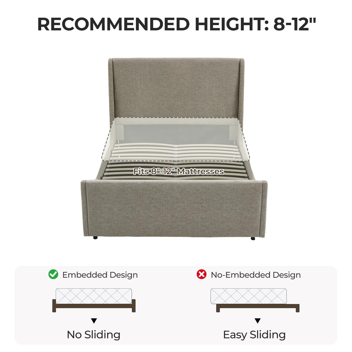 Full Size Lift Up Storage Bed Frame G62087