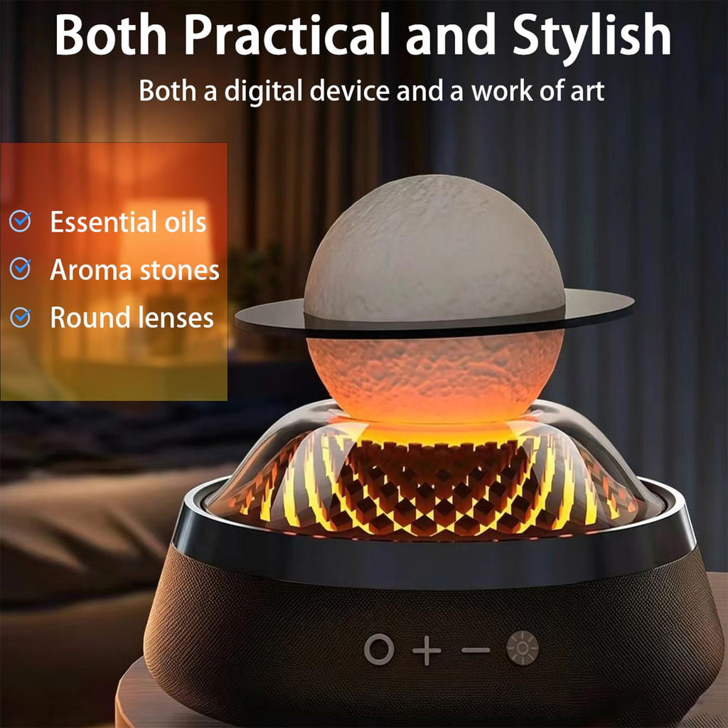 Black Portable Bluetooth Speaker with LED Night Light and Essential Oil Diffuser Z687545