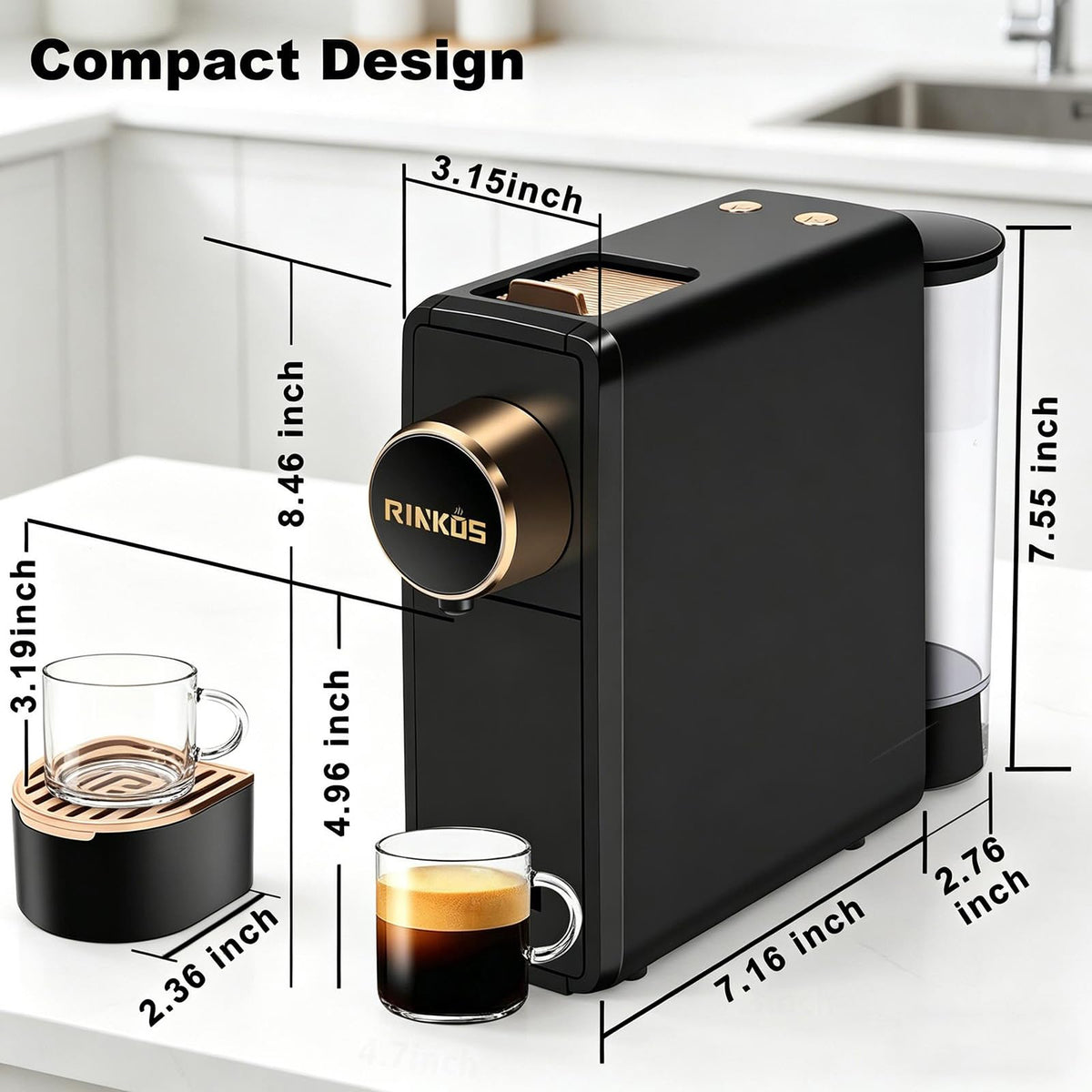 20 Bar Programmable Espresso Machine with 18oz Tank W44055