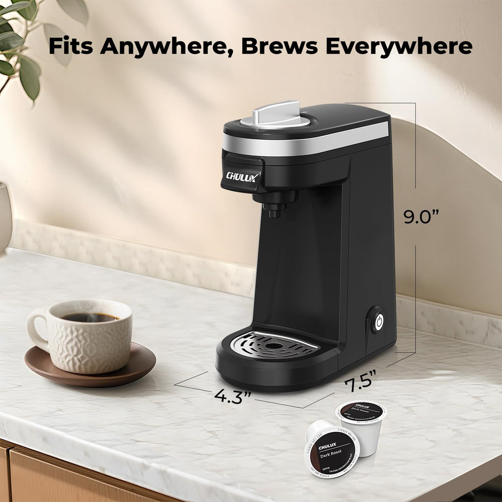 Black Mini Single Serve Coffee Maker I988