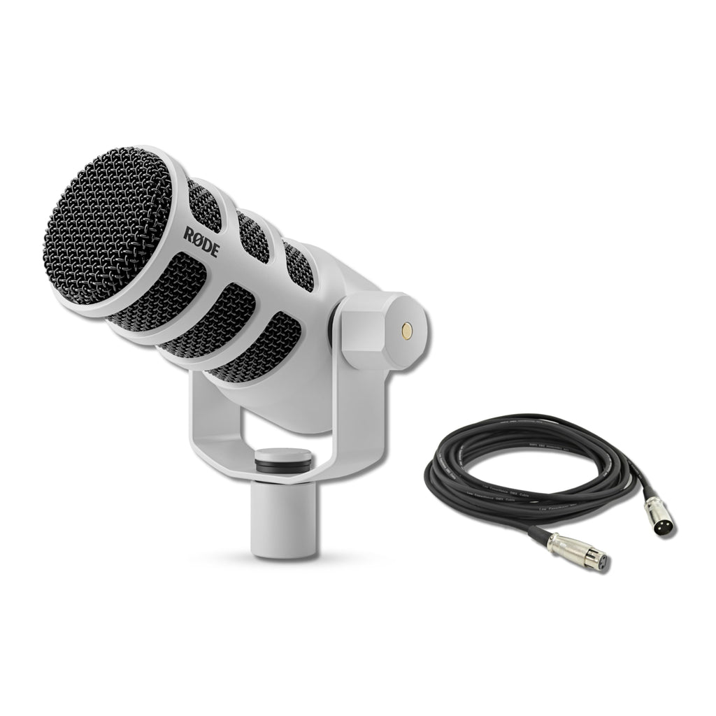 White Cardioid Dynamic Broadcast Microphone with XLR Cable E487711