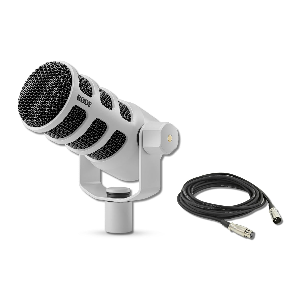 White Cardioid Dynamic Broadcast Microphone with XLR Cable E487711