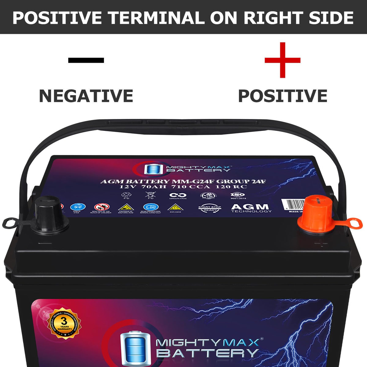 12V 70Ah AGM Replacement Battery O99325