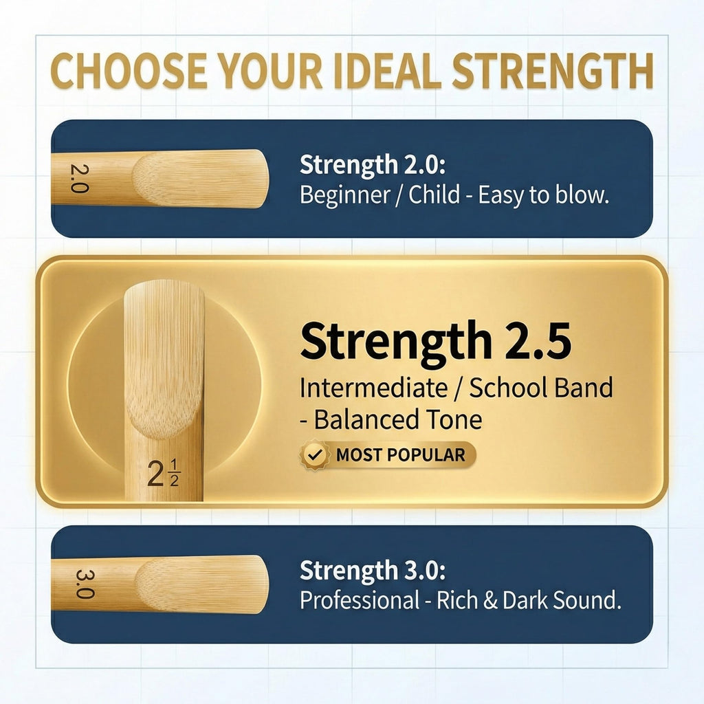 Alto Saxophone Reeds Strength 2.5 10 Pack Q407313
