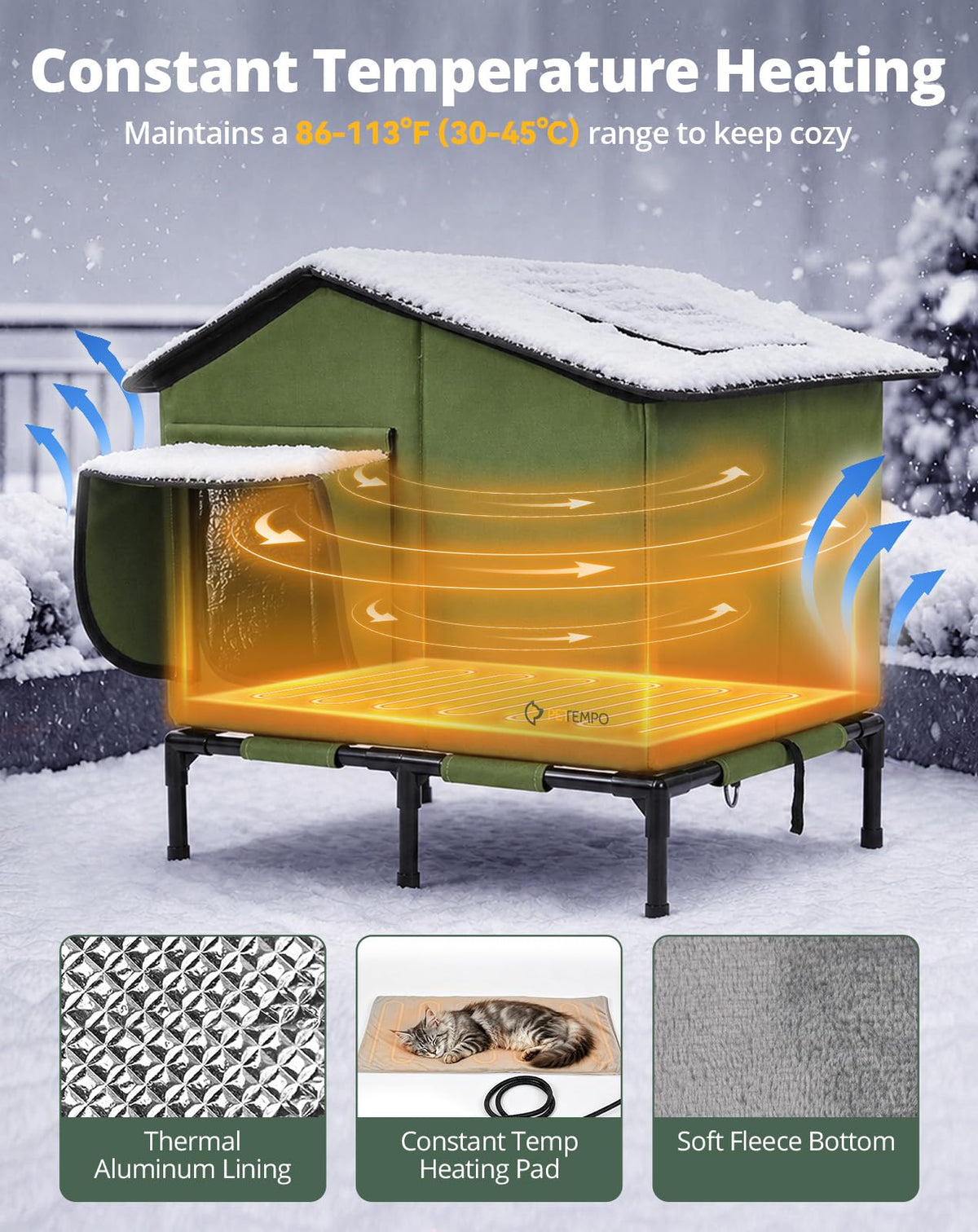 Heated Cat House P48573