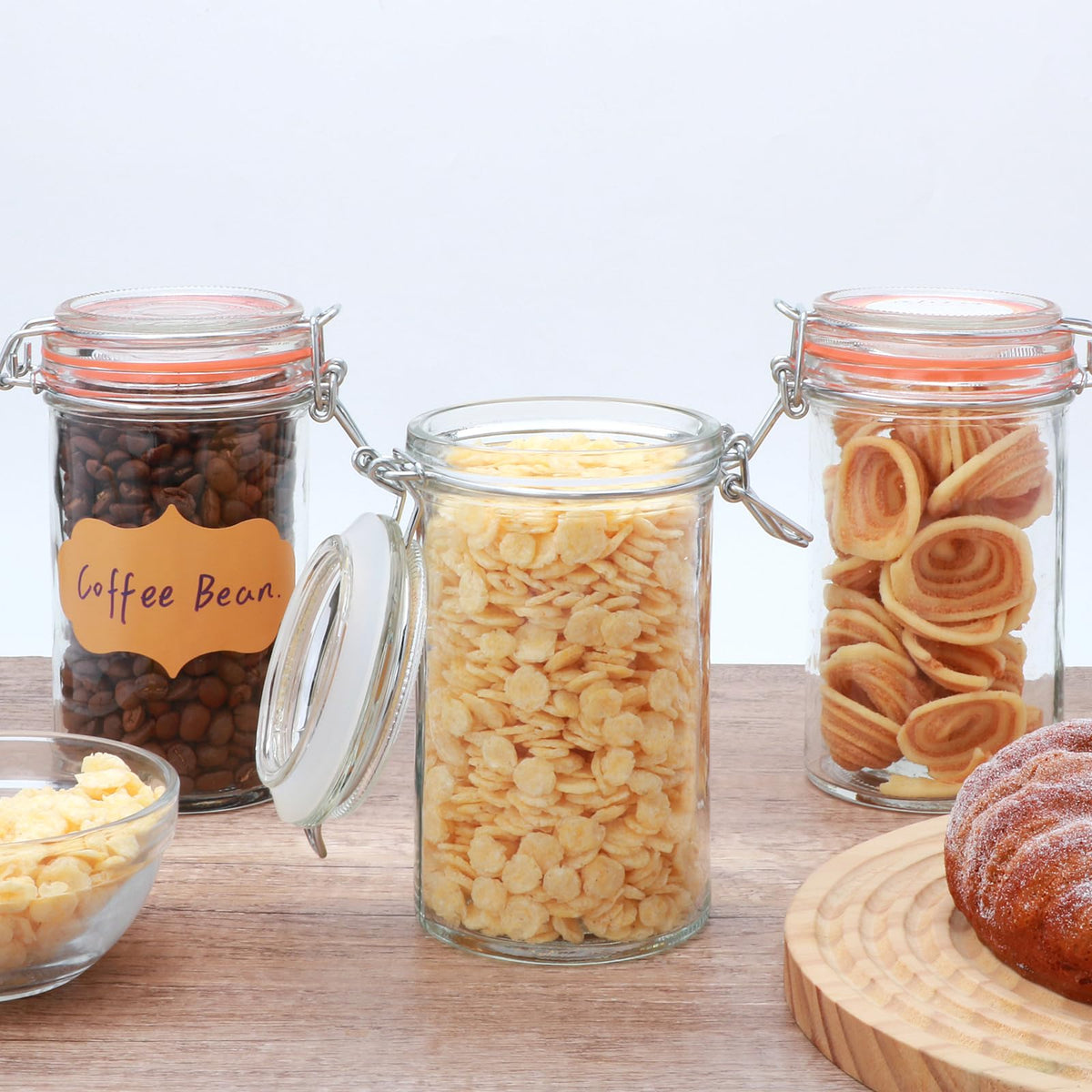 16 oz Glass Jars with Airtight Lid J344