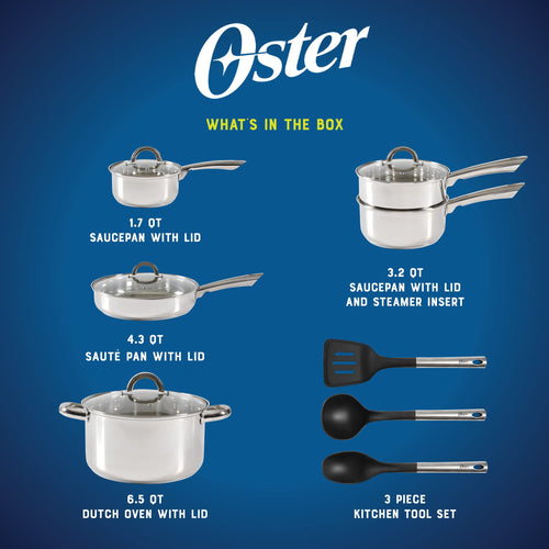 12-Piece Stainless Steel Non-Stick Cookware Set P194