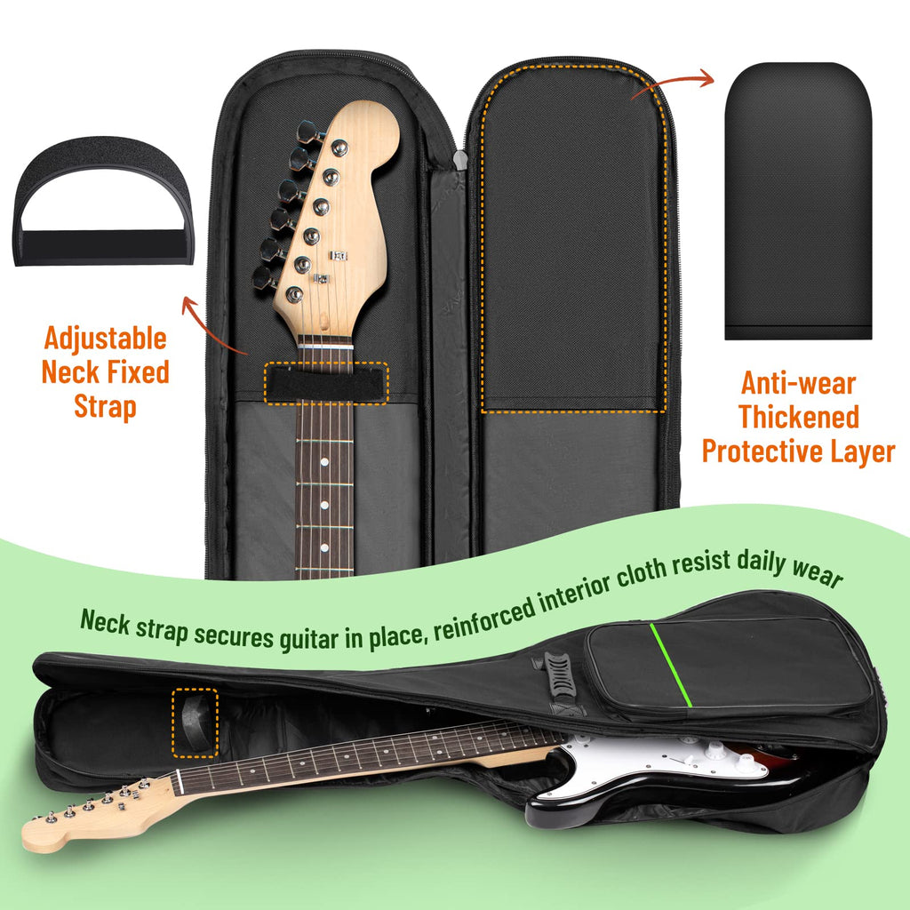 Electric Guitar Bag 0.3in Padded Green J840