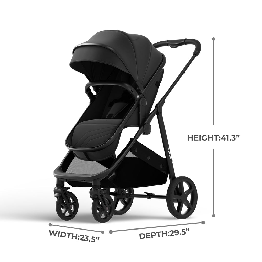2-in-1 Bassinet Stroller Reversible Seat Black G1885