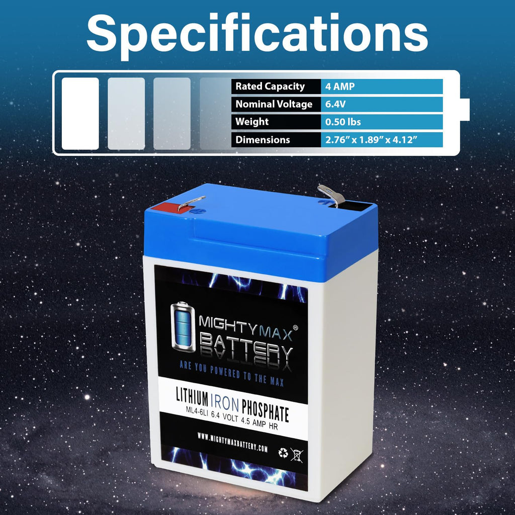 6V 4.5AH Lithium Replacement Battery M245