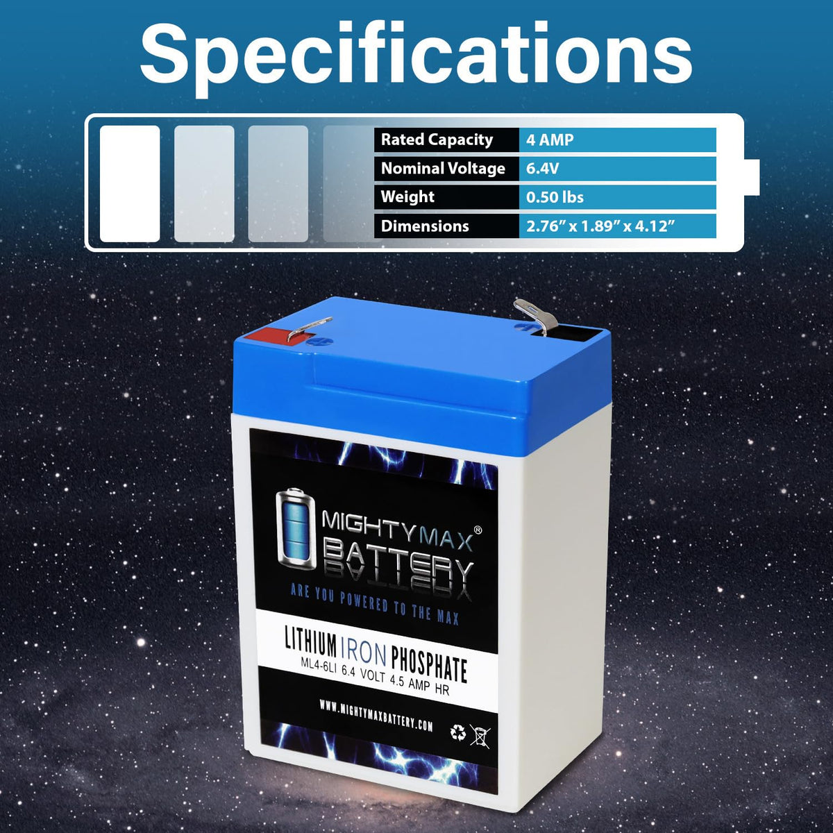 6V 4.5AH Lithium Replacement Battery M245
