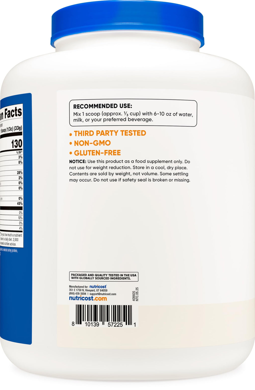 Grass-Fed Whey Protein Concentrate 5LBS S73895