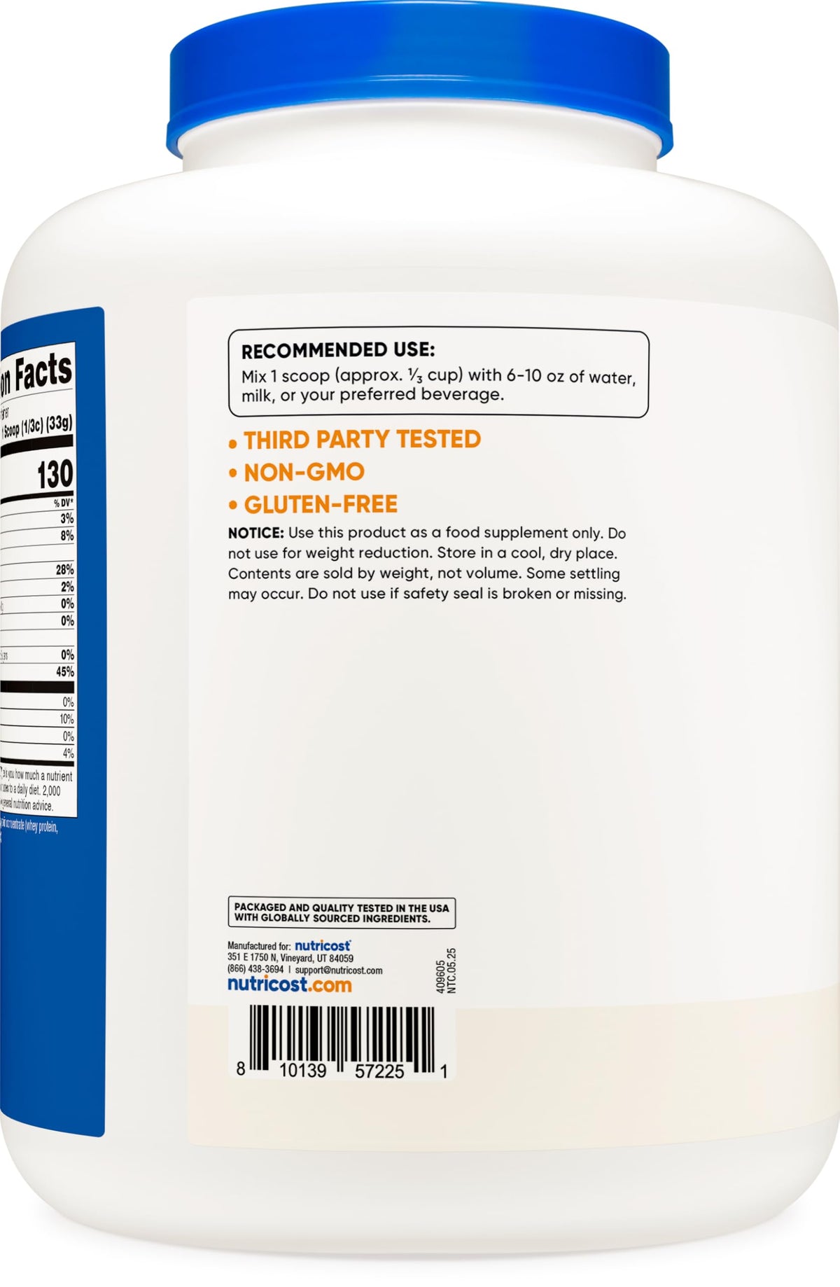 Grass-Fed Whey Protein Concentrate 5LBS S73895