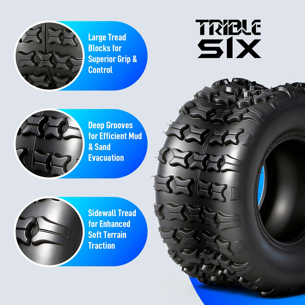 18x9.5-8 All-Terrain ATV/UTV Tires Set of 2 F92350