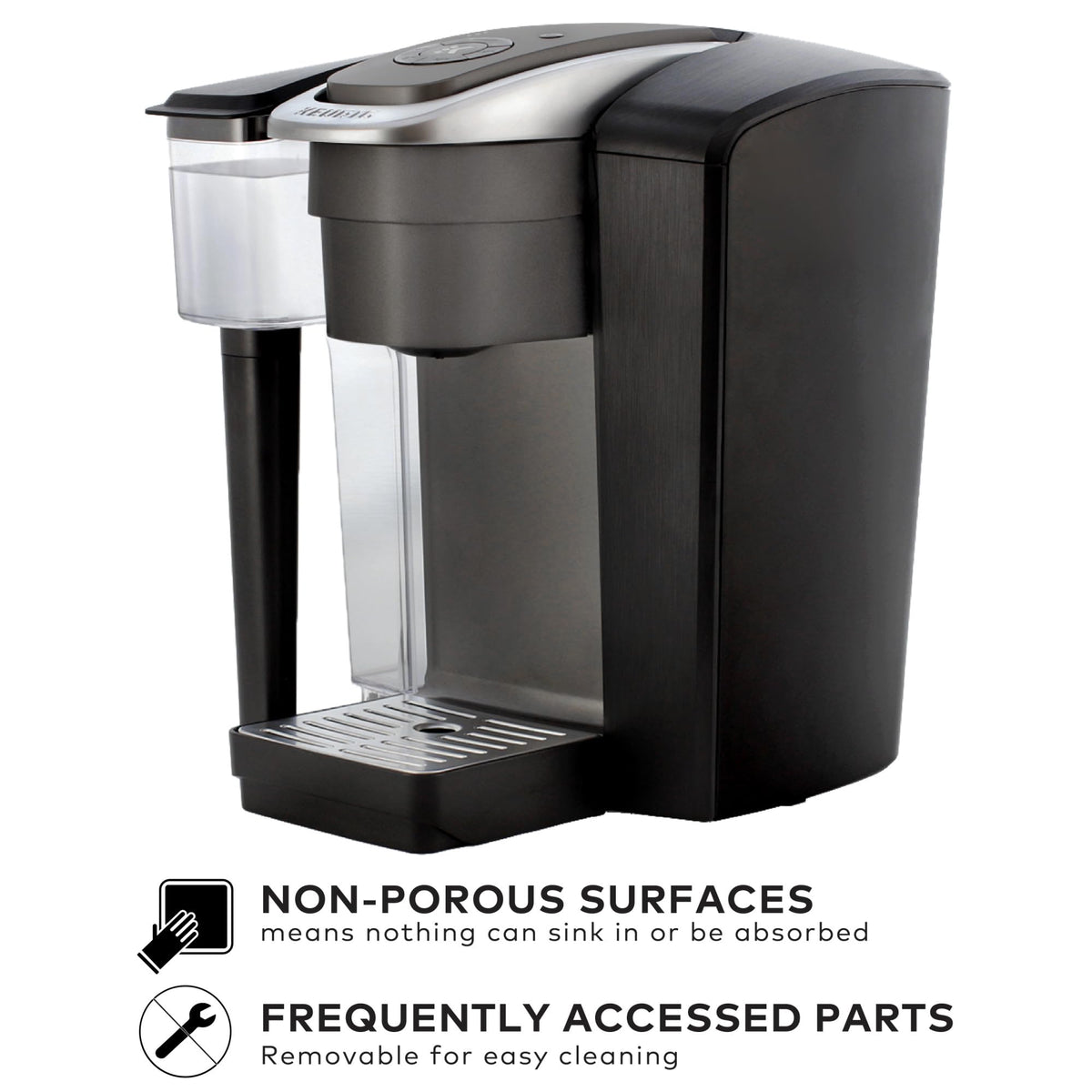Single Serve Coffee Maker, 96 oz Water Reservoir, Black F9755