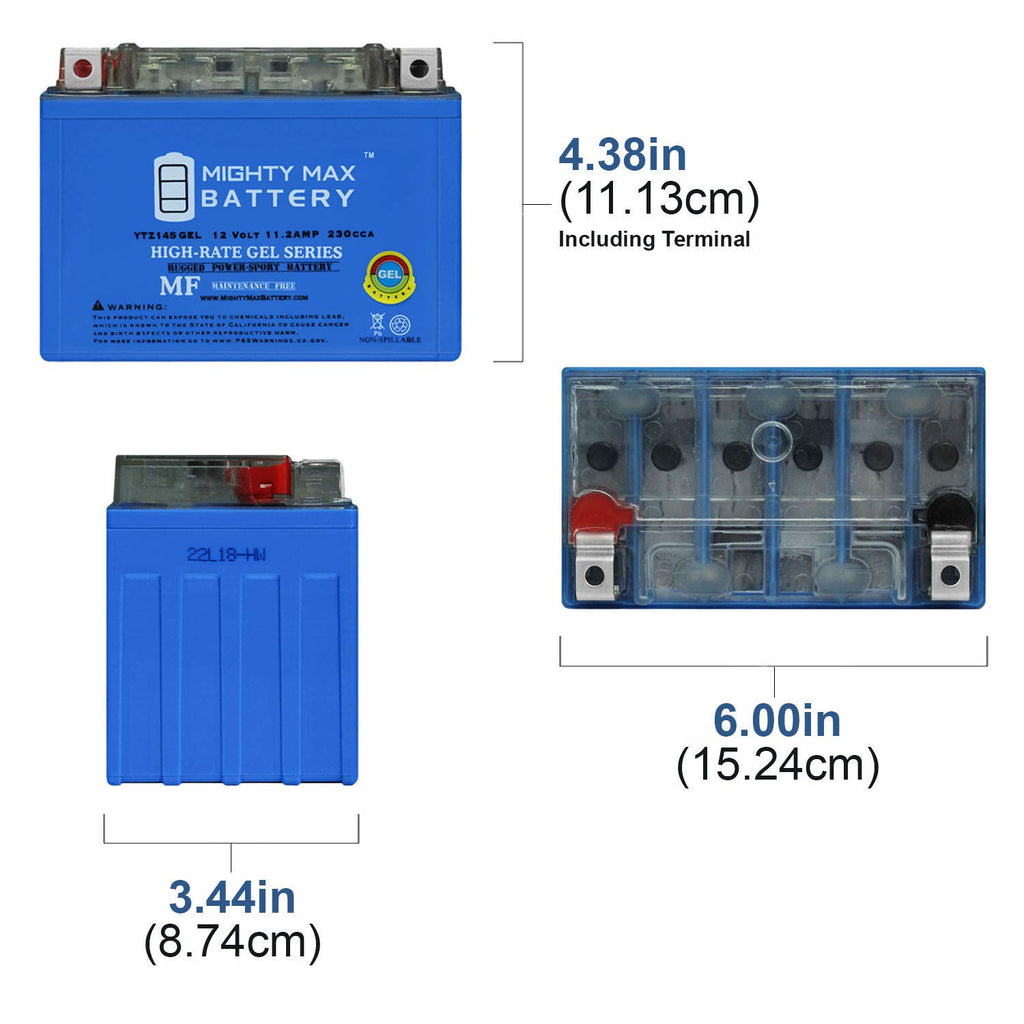 YTZ14S GEL Replacement Battery A82438