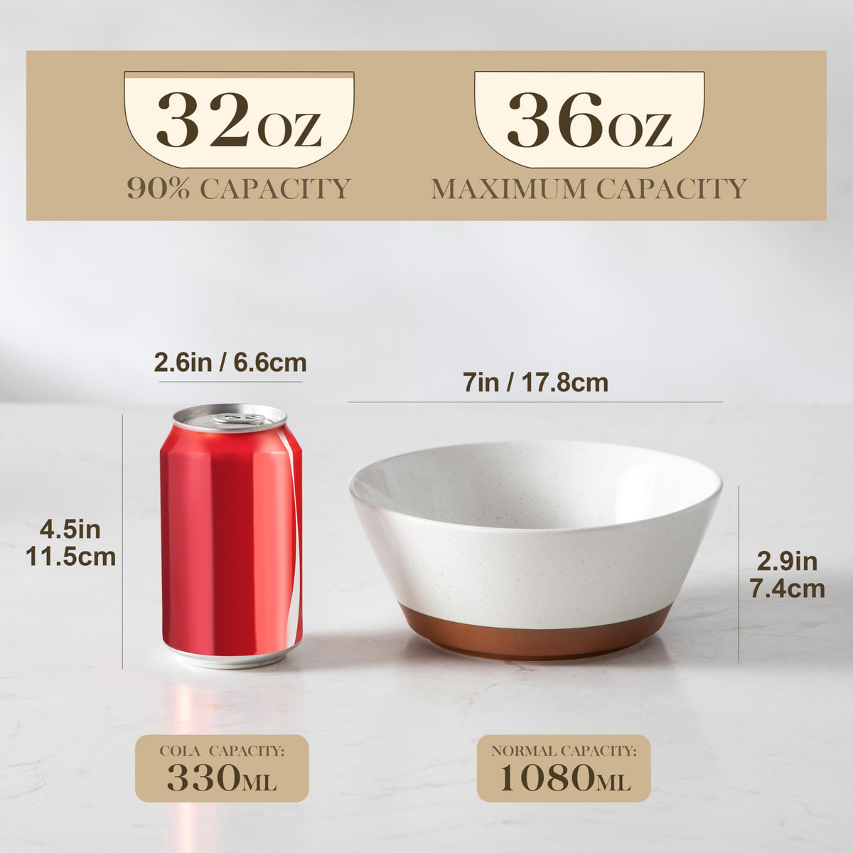 Ceramic Soup Bowls Set of 4 Q9704