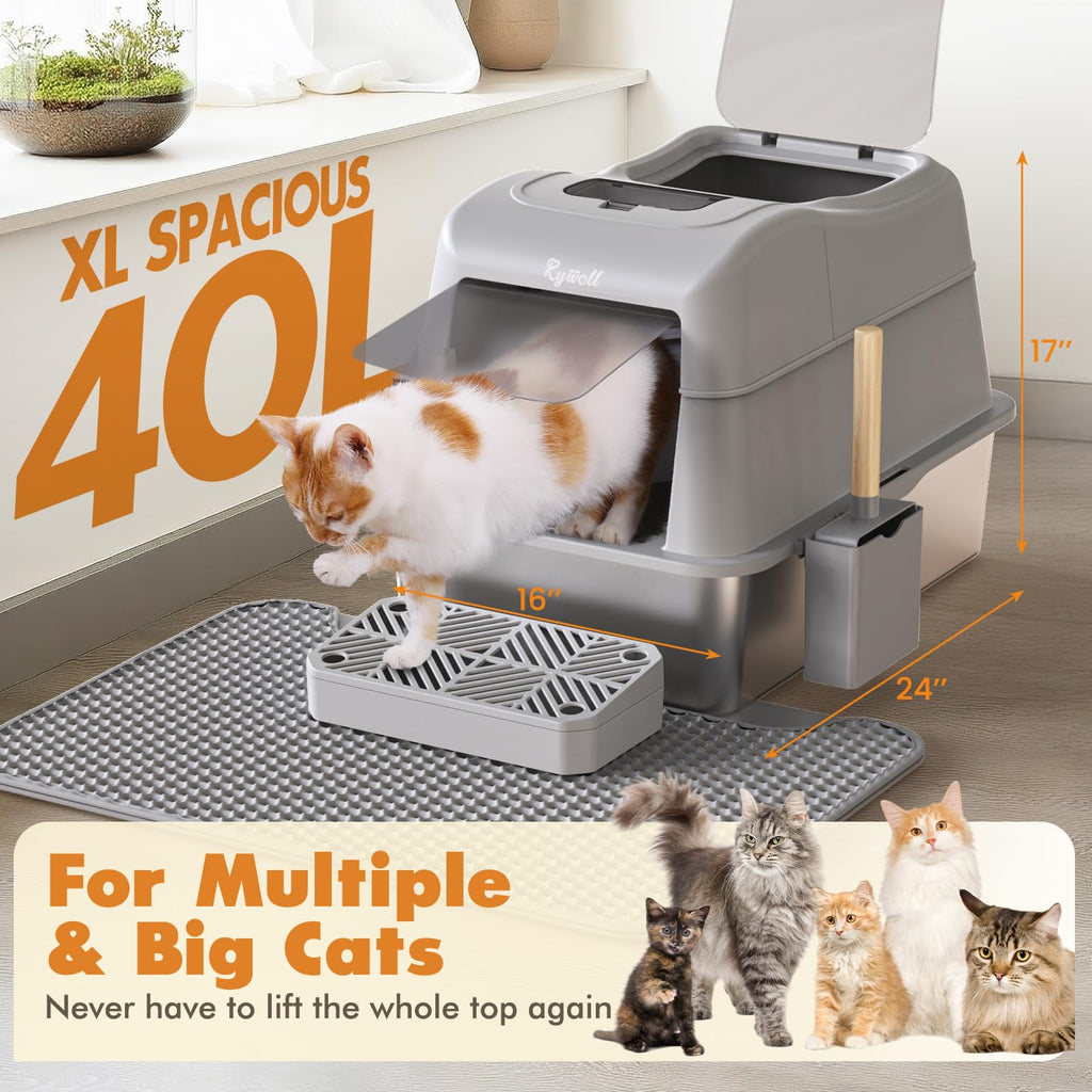 Stainless Steel Cat Litter Box 40L G882