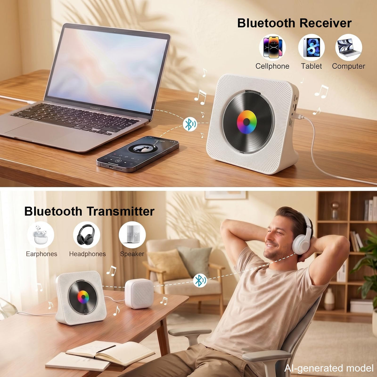 Portable Bluetooth CD Player G803