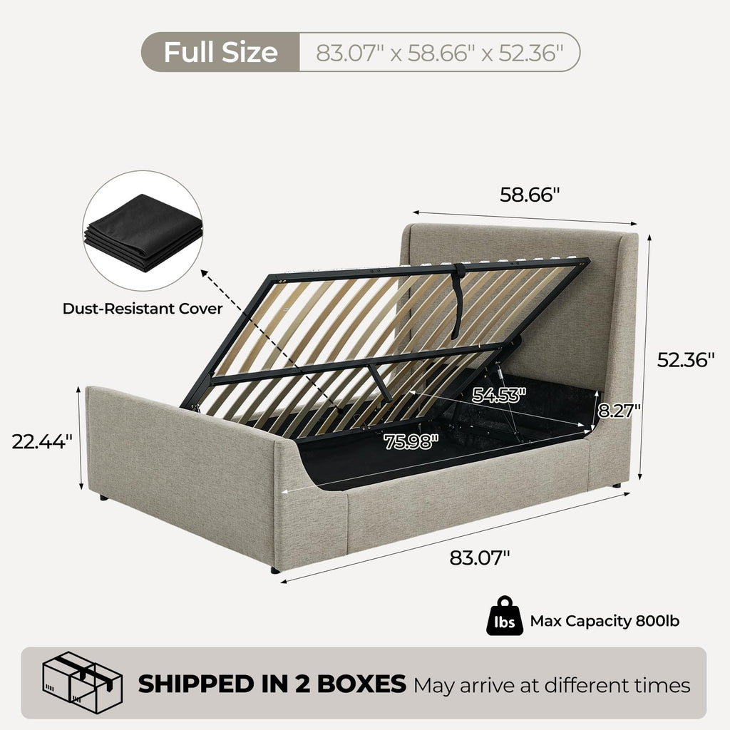 Full Size Lift Up Storage Bed Frame G62087