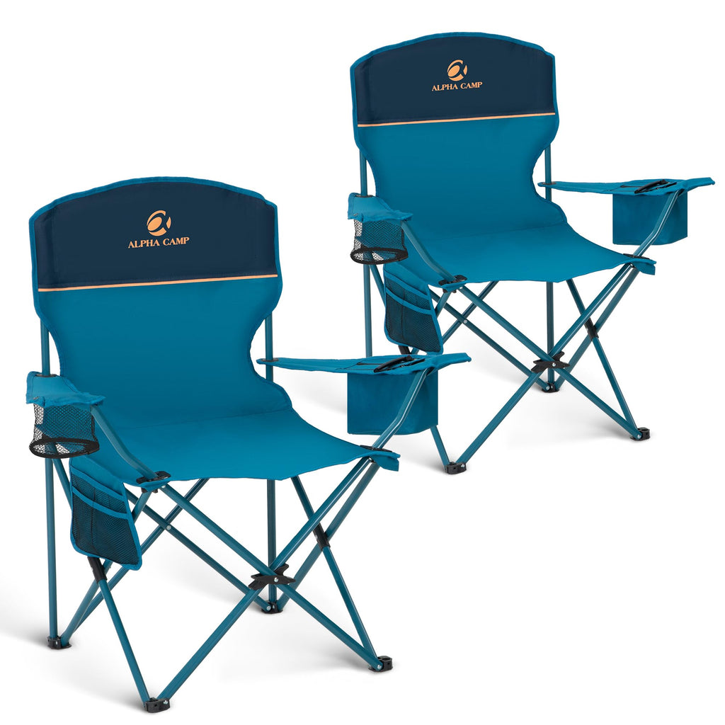 2 Pack Portable Camping Chair Blue N249787