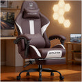 Brown Ergonomic Gaming Chair with Foot Rest R6941