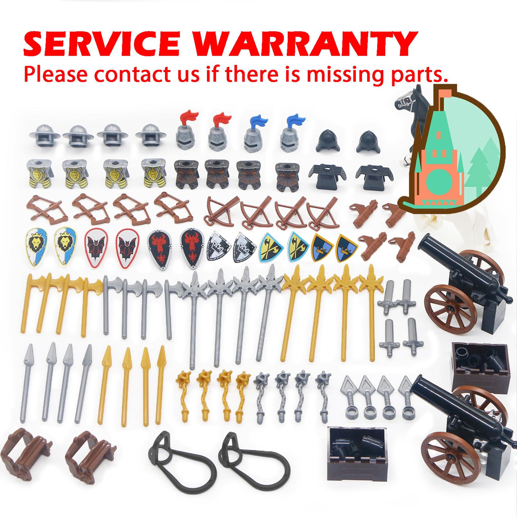 Building Block Medieval Weapon Armor Swords Helmet Horse G43943