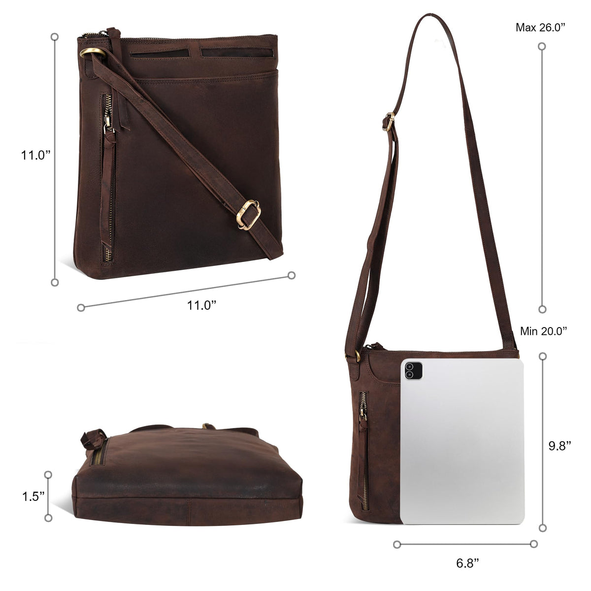 Leather Crossbody Bags for Women F6366