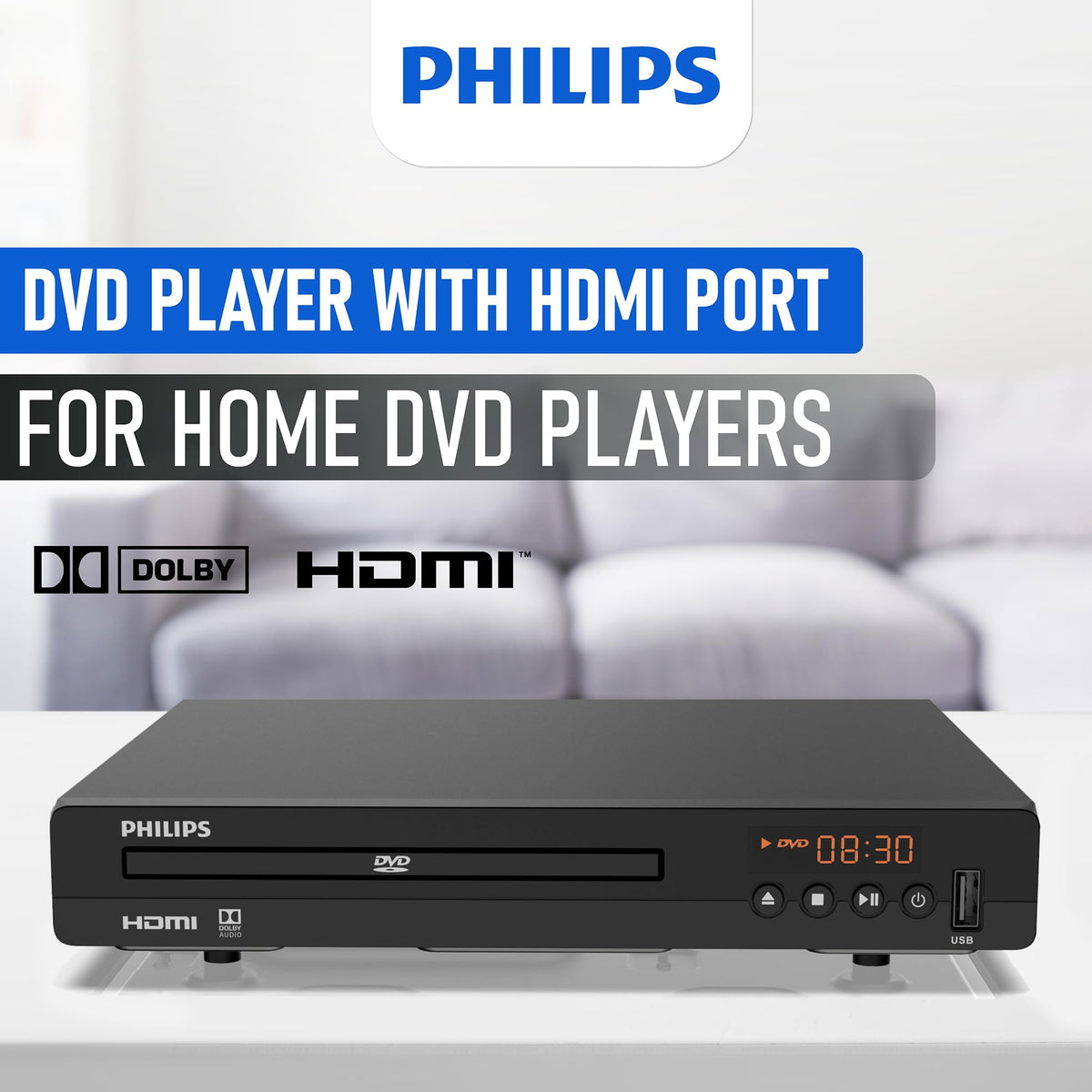 DVD Player with HDMI Port 1080P All Region USB Input Remote Control X48091