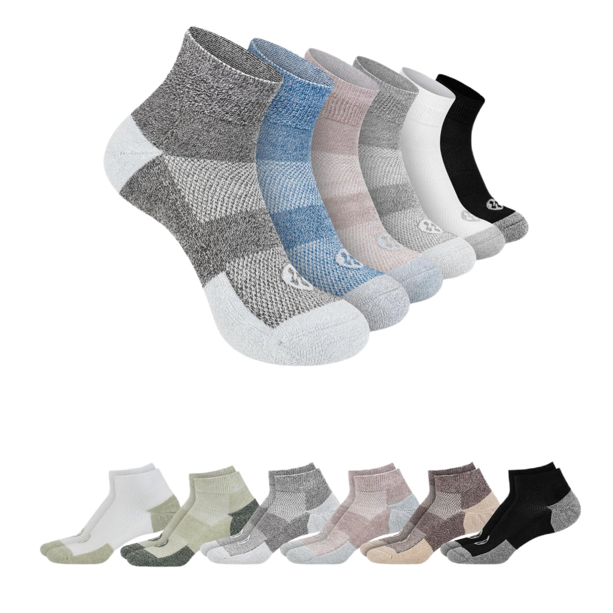 Diabetic Socks for Men, 12 Pairs Ankle & Low Cut Size 9-15 X270050