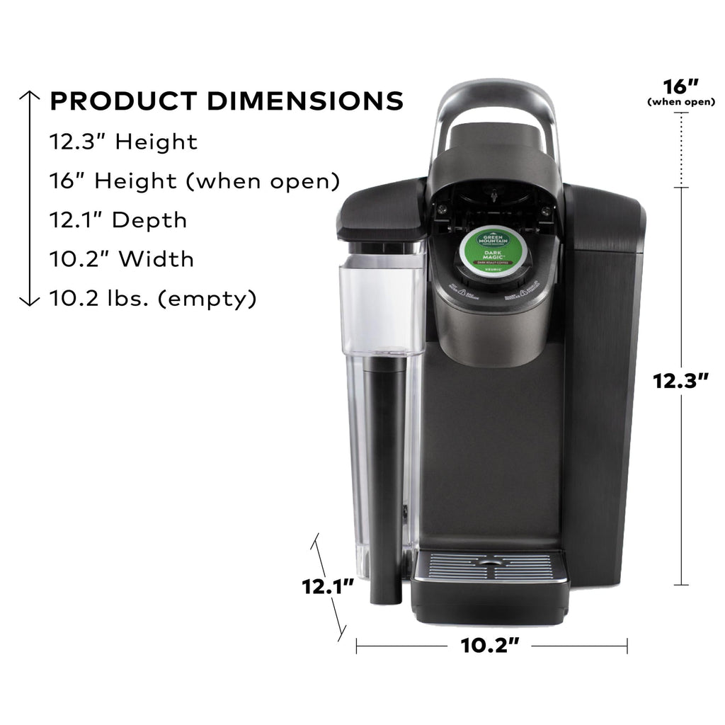 Single Serve Coffee Maker, 96 oz Water Reservoir, Black F9755