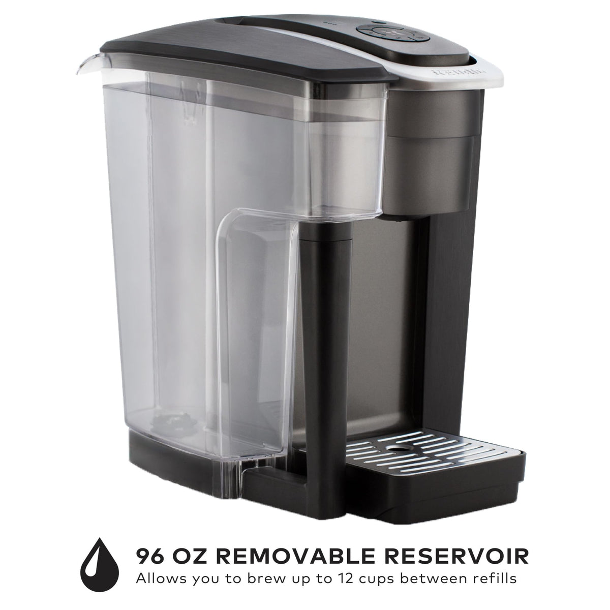 Single Serve Coffee Maker, 96 oz Water Reservoir, Black F9755