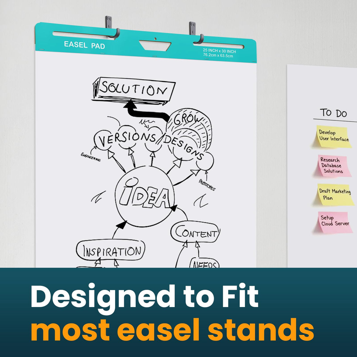 25x30 Inch Self-Adhesive Flip Chart Paper 10 Pack L76085