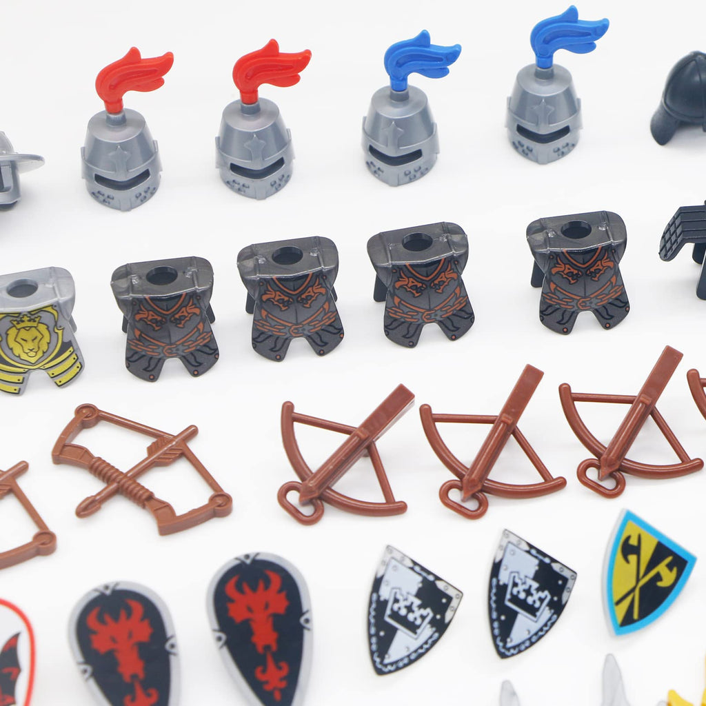 Building Block Medieval Weapon Armor Swords Helmet Horse G43943