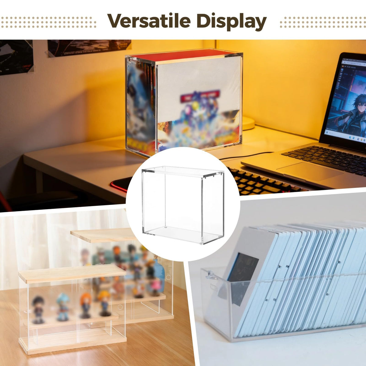 2 Pcs Acrylic Display Cases with Lid Y179001