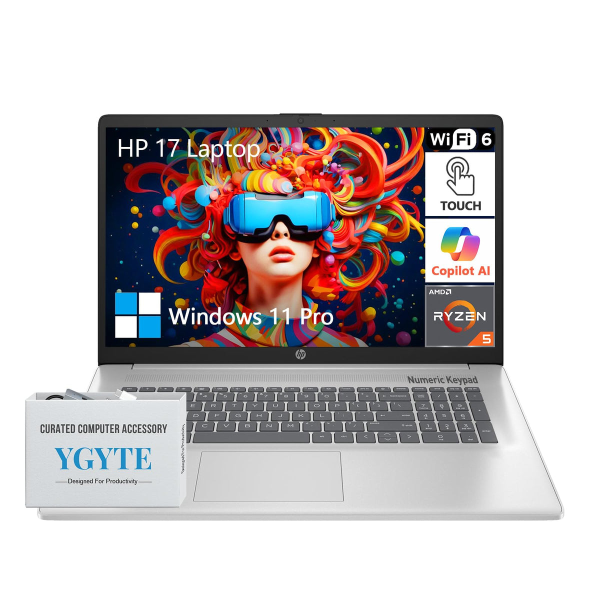 17.3 Inch Touch Screen Laptop, AMD Ryzen 5, 16GB RAM 1TB SSD D857