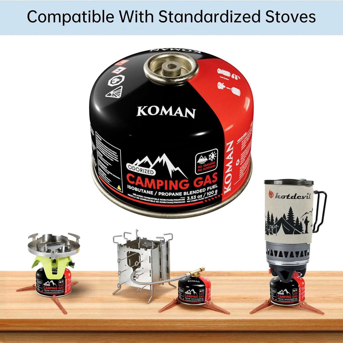 Isobutane Butane Propane Blend Camping Fuel Canister 4 Pack V228731